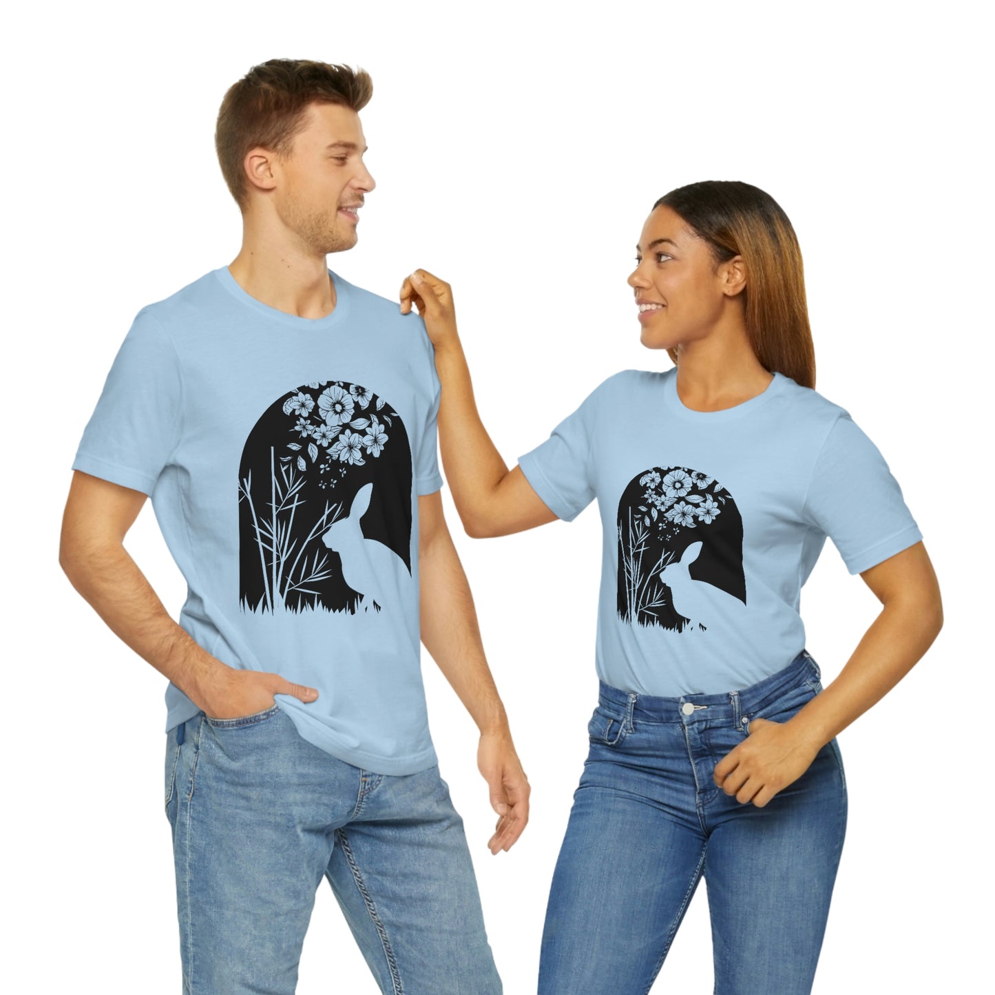 Bunny silhouette scene tshirt tee t-shirt