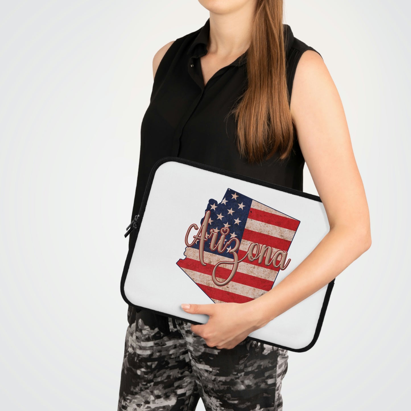 Arizona US Flag Print Laptop Sleeve