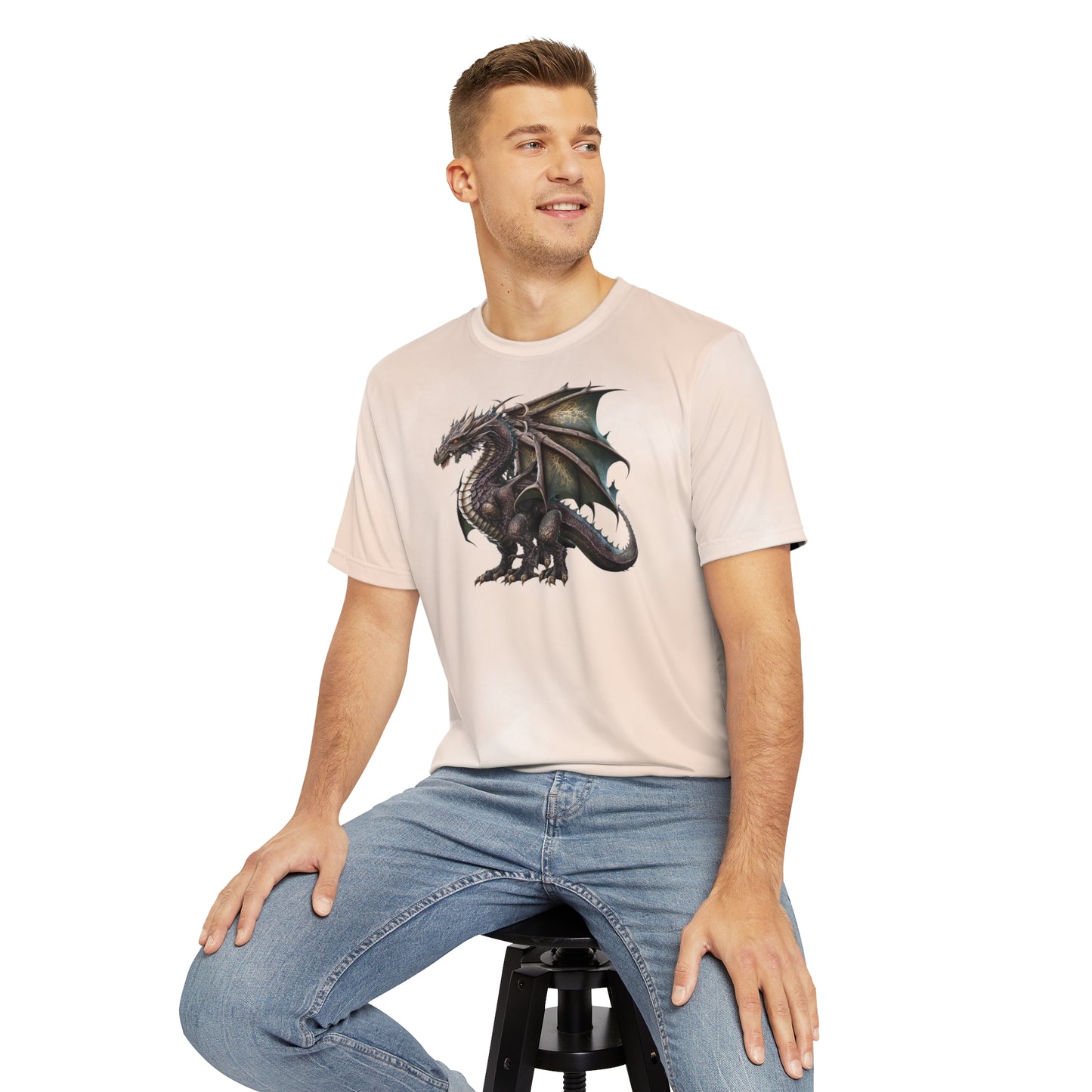 Dragon on Watercolor Background T-shirt