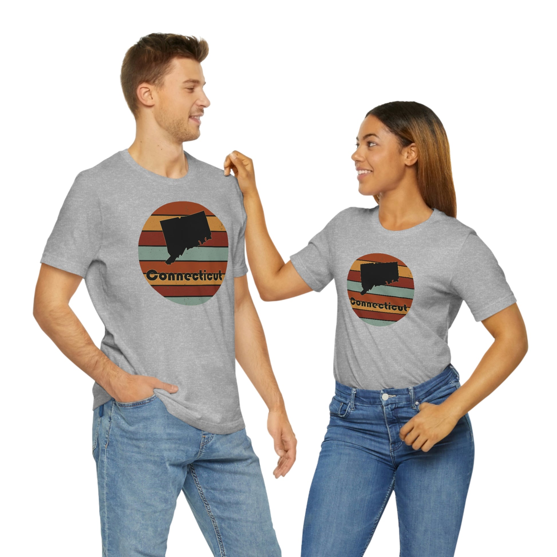 Connecticut Retro Sunset Short Sleeve  T-shirt