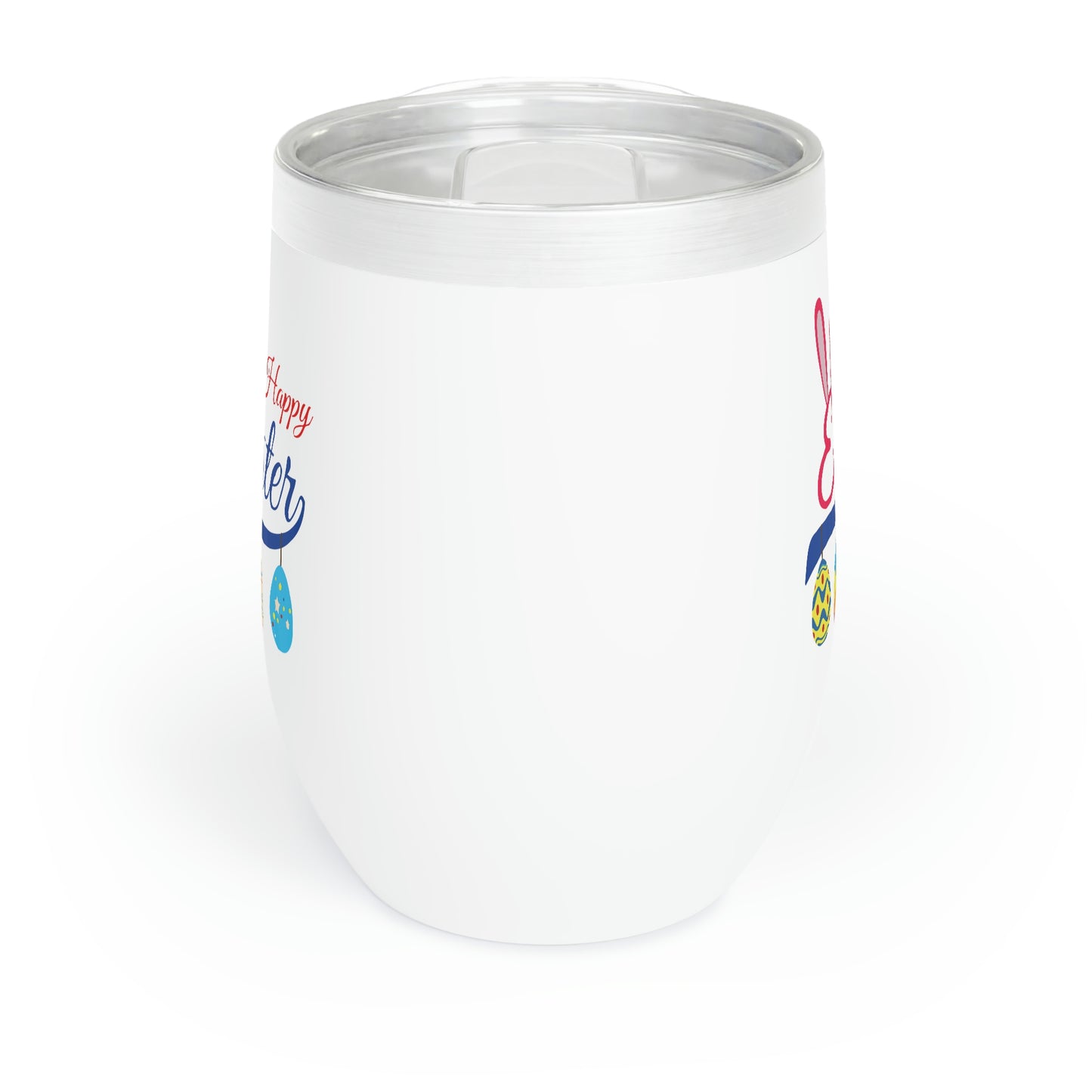 Happy Easter Bunny Ears Egg Ornaments Chill Wine Tumbler