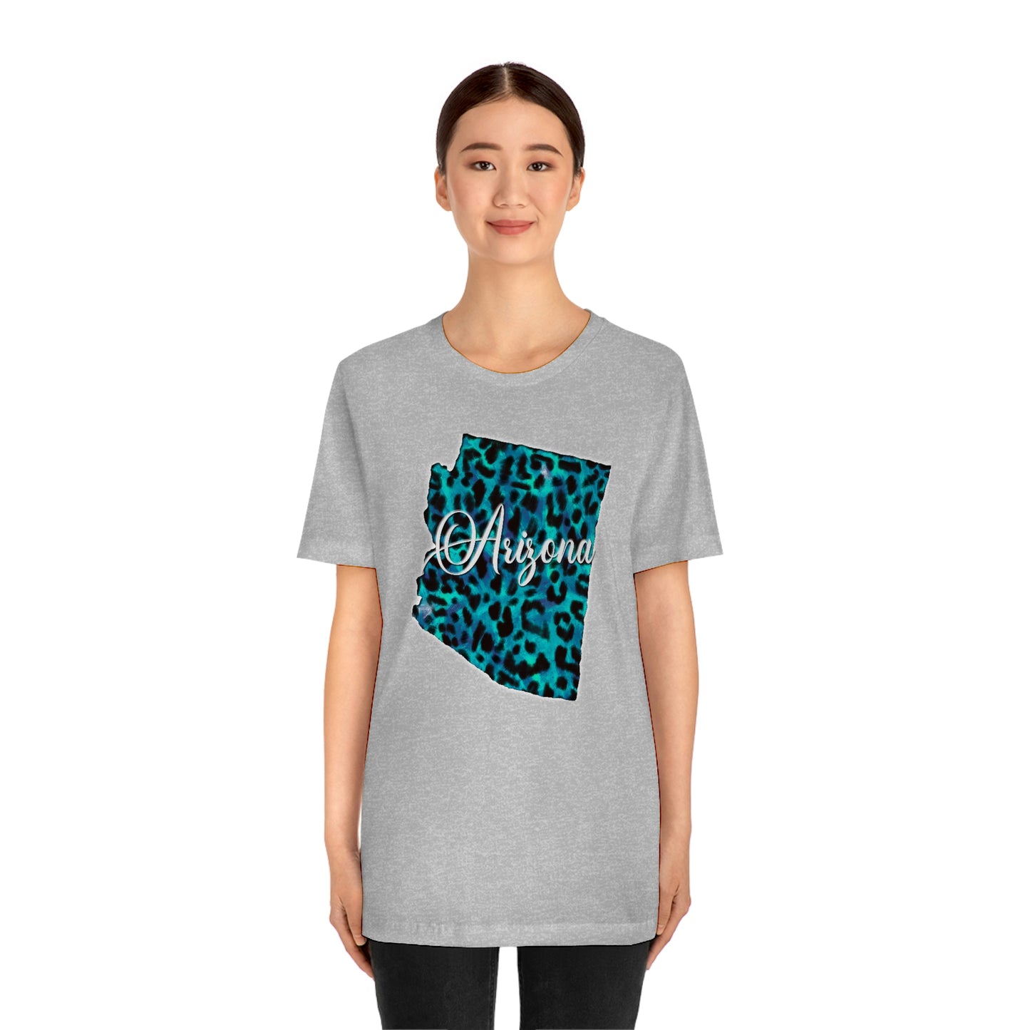 Arizona Blue Leopard Unisex Jersey Short Sleeve Tee Tshirt T-shirt