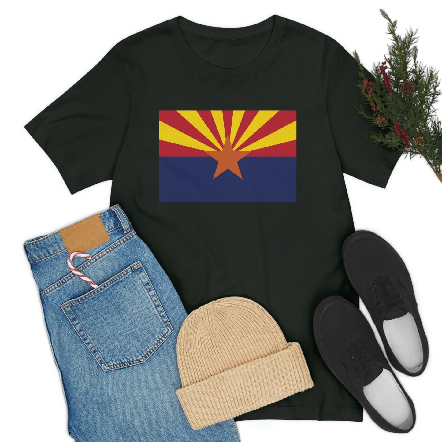 Arizona Flag Unisex Jersey Short Sleeve Tee Tshirt T-shirt