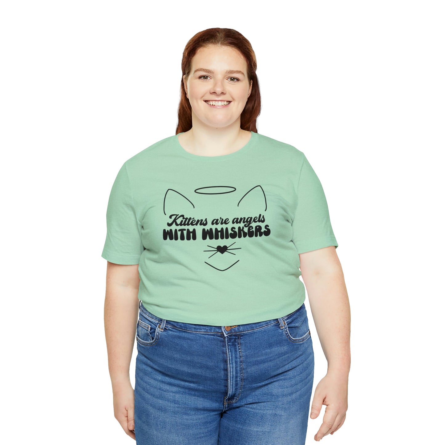 Kittens Are Angels With Whiskers Cat Short Sleeve T-shirt