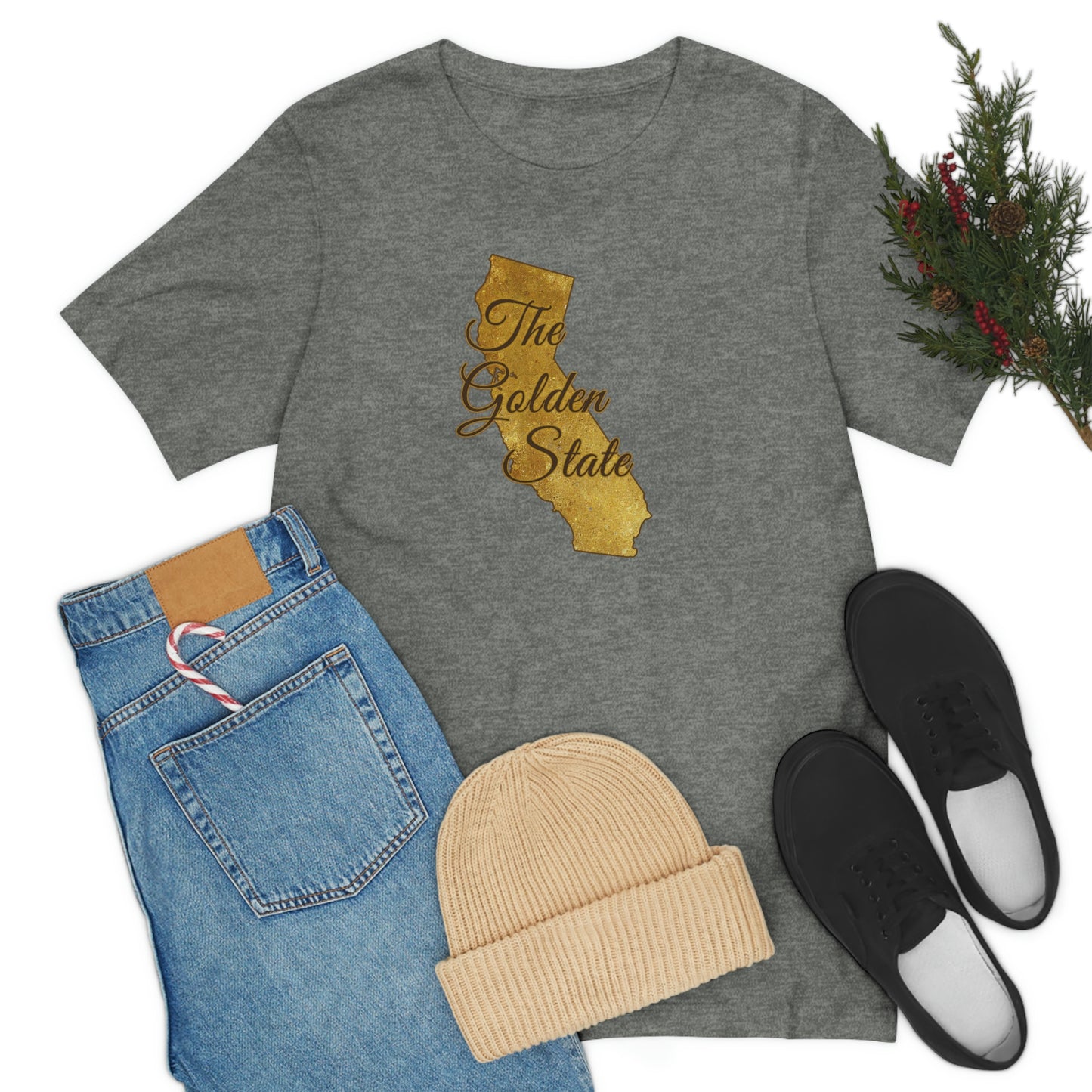 The Golden State California Unisex Jersey Short Sleeve Tee Tshirt T-shirt