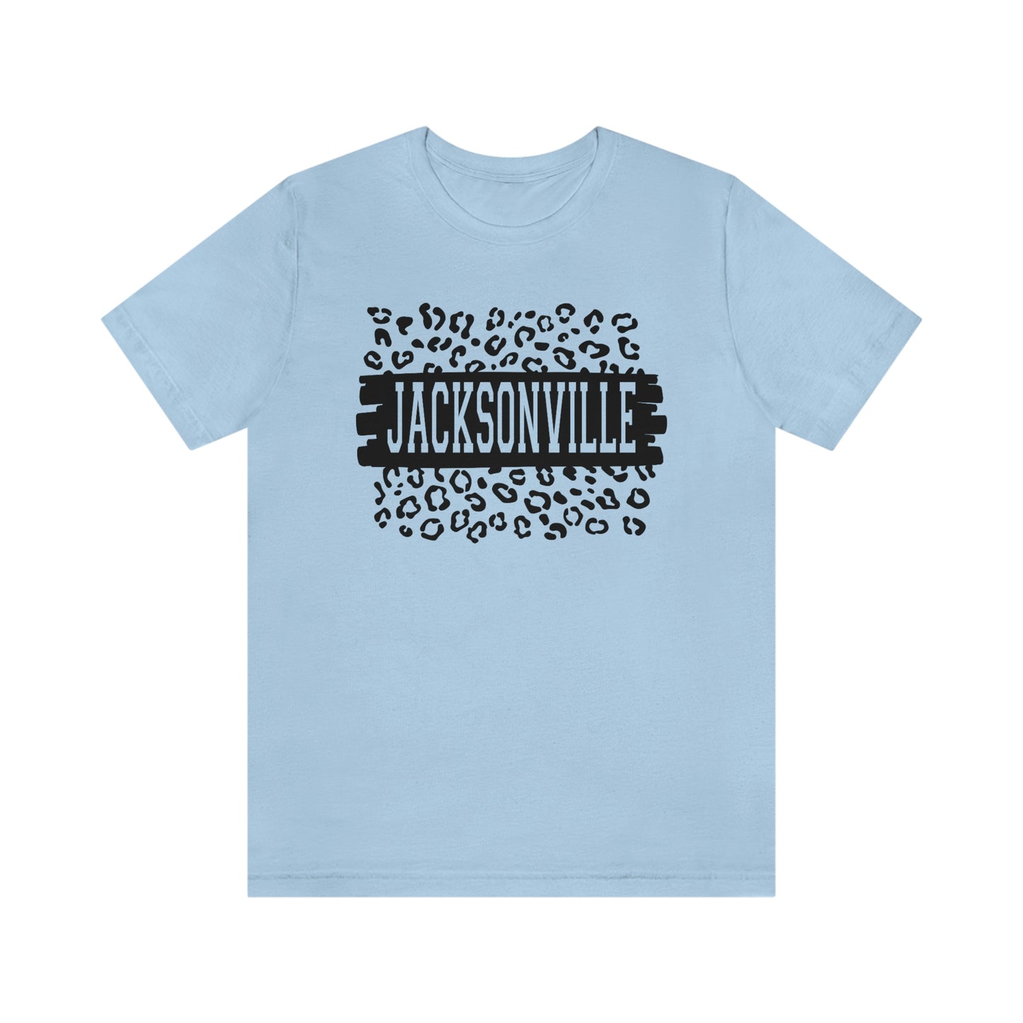 Jacksonville Leopard Print Florida Short Sleeve T-shirt