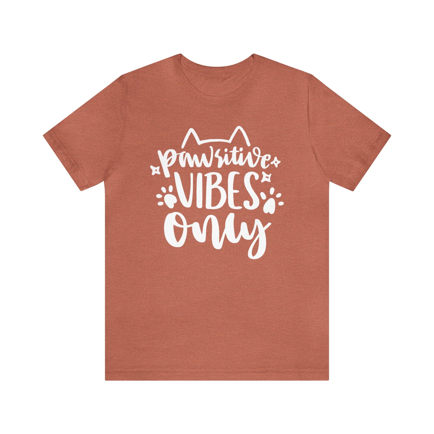 Pawsitive Vibes Only Cat Short Sleeve T-shirt