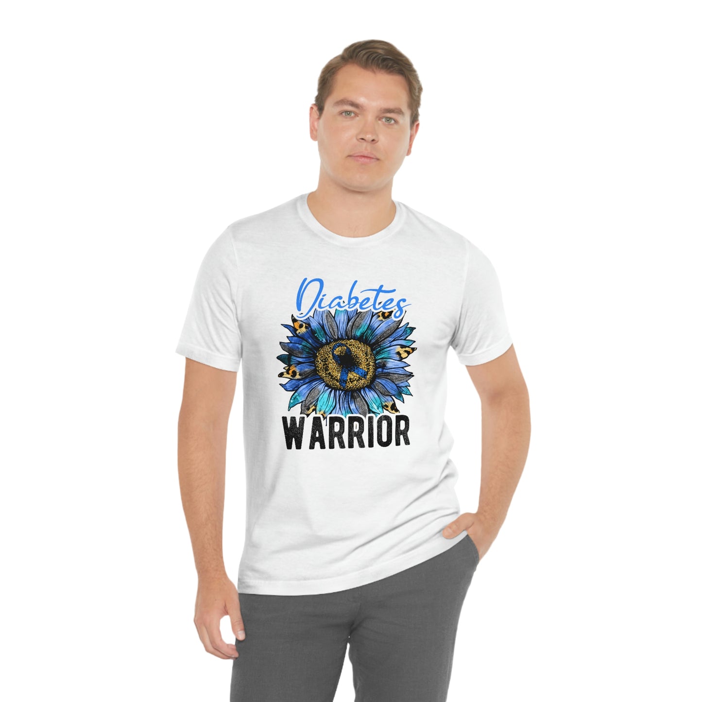 Diabetes Warrior Diabetes Awareness Print Unisex Jersey Short Sleeve Tee