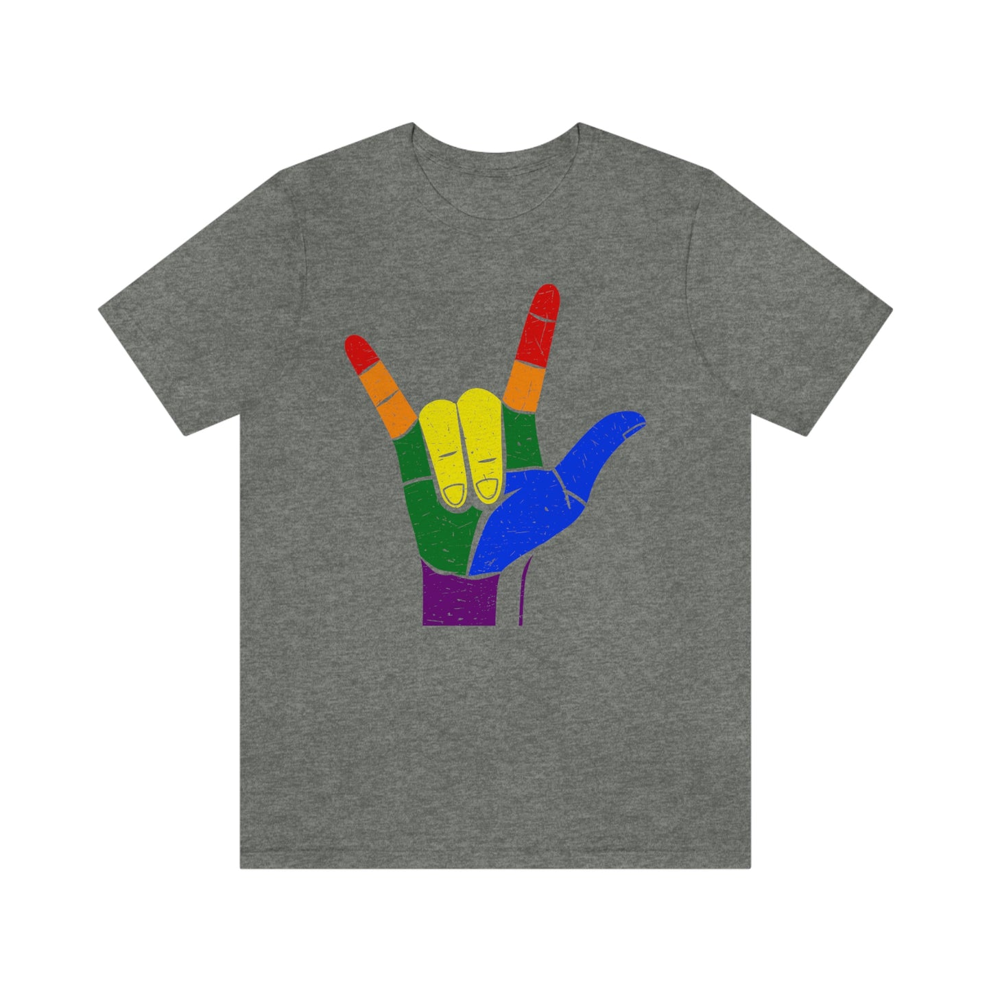 Hand Rainbow LGBTQIA Unisex Jersey Short Sleeve Tee