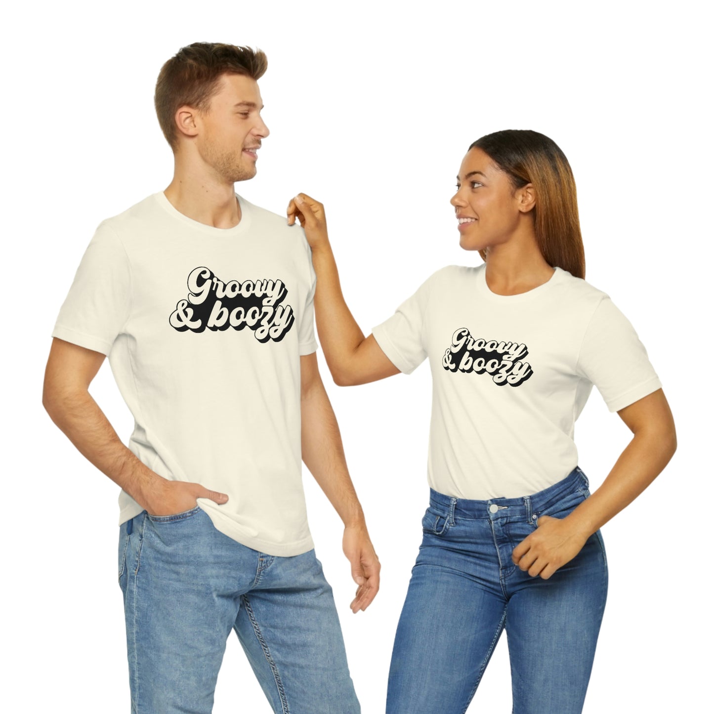 Groovy and Boozy Unisex Jersey Short Sleeve Tee