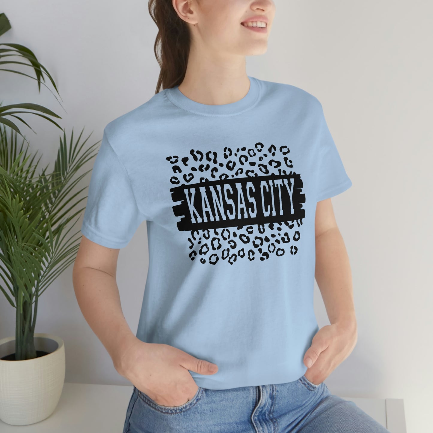 Kansas City Leopard Print Short Sleeve T-shirt