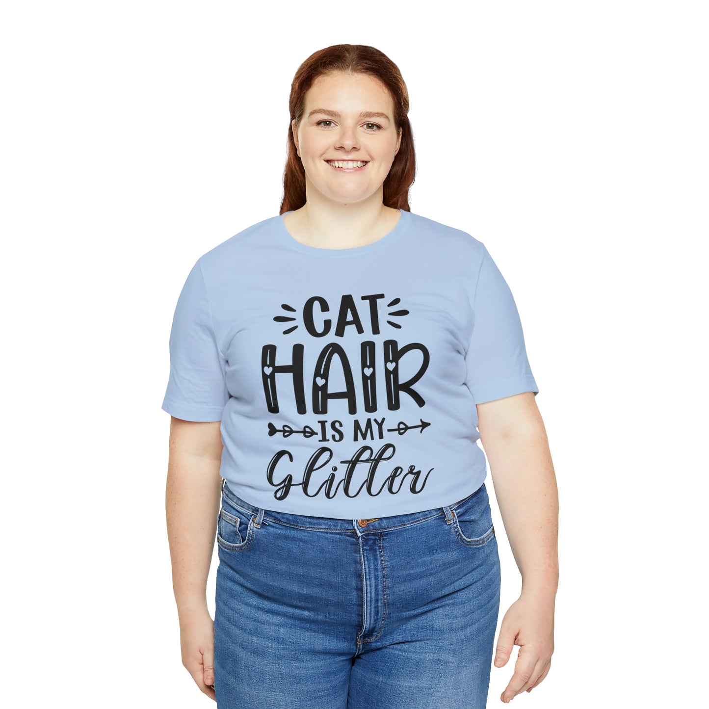 Cat Hair is my Glitter Short Sleeve T-shirt