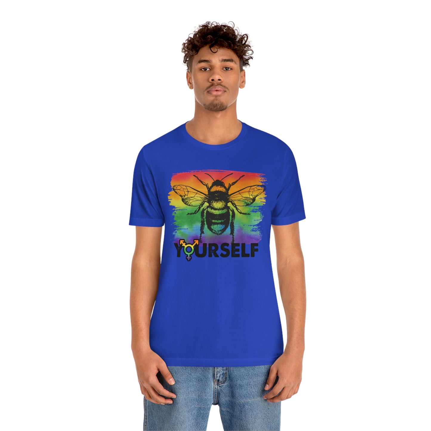 Bee Yourself LGBTQIA Print Unisex Jersey Short Sleeve Tee