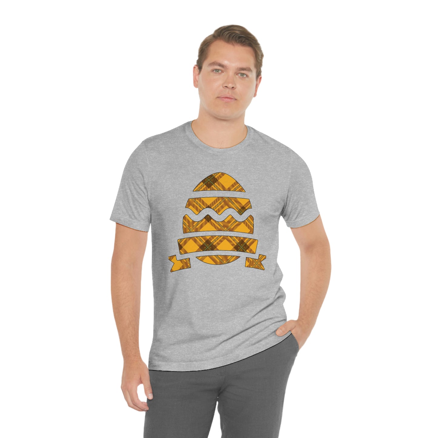 Plaid Egg Easter Spring Unisex Jersey Short Sleeve Tee