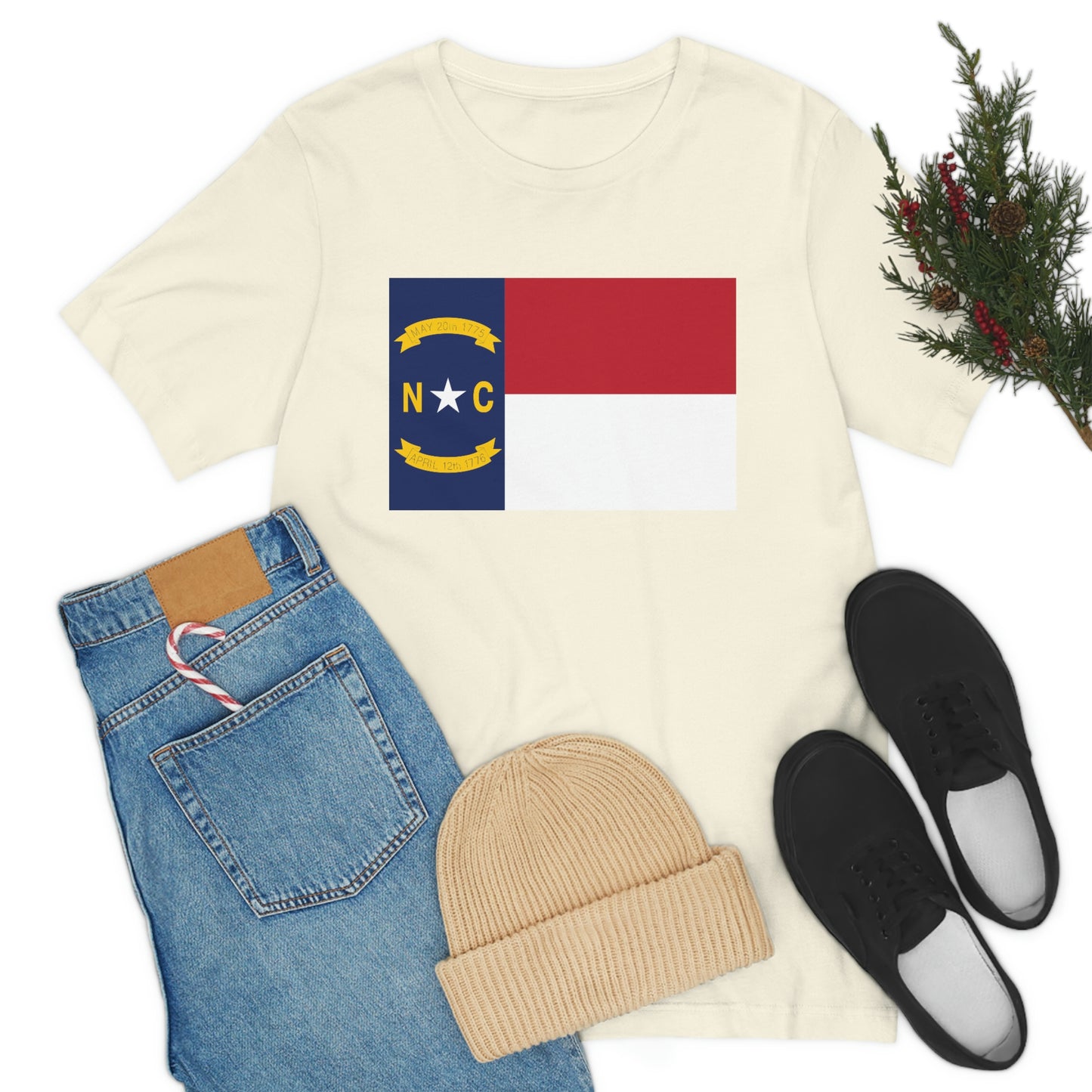 North Carolina Flag Unisex Jersey Short Sleeve Tee Tshirt T-shirt