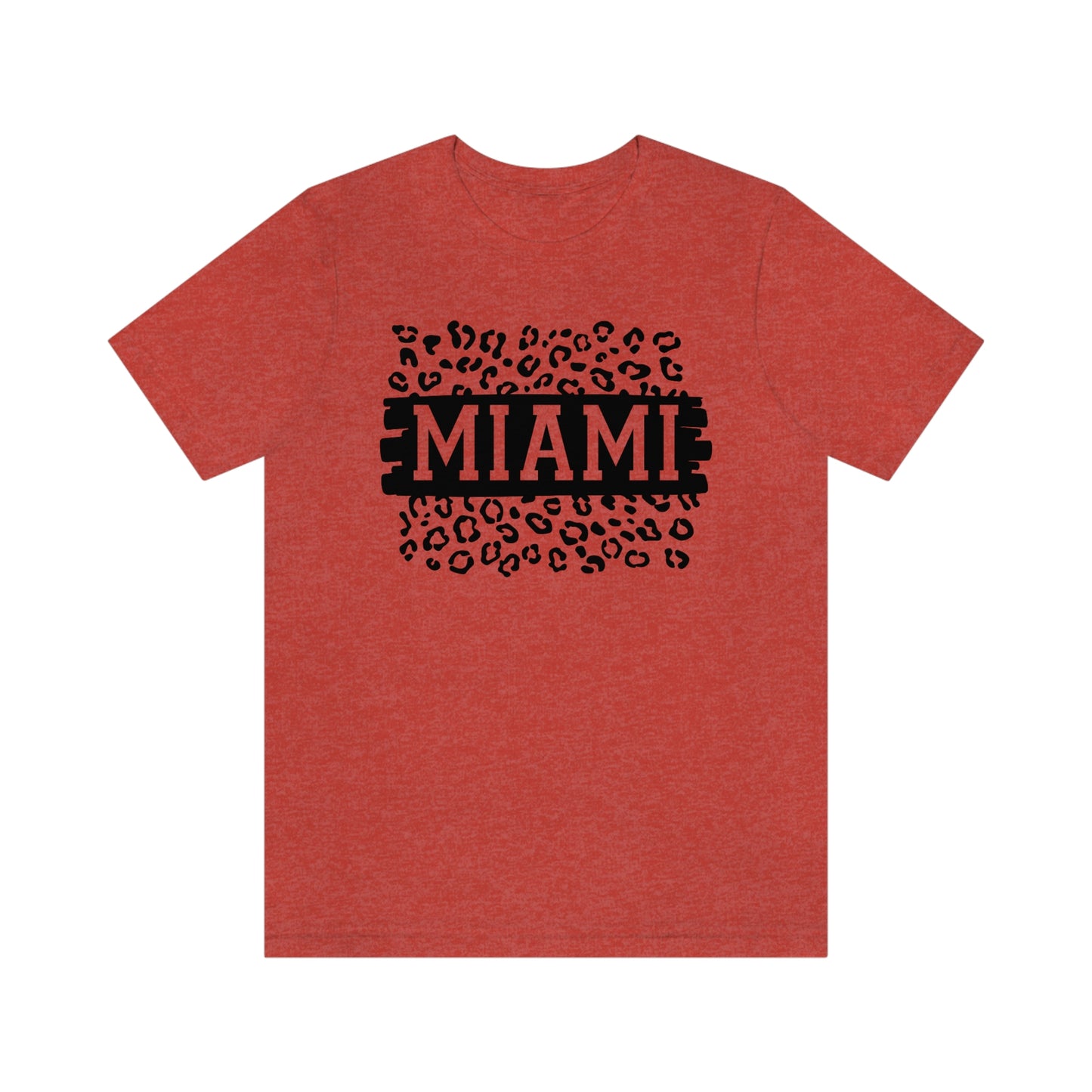 Miami Leopard Print Florida Short Sleeve T-shirt