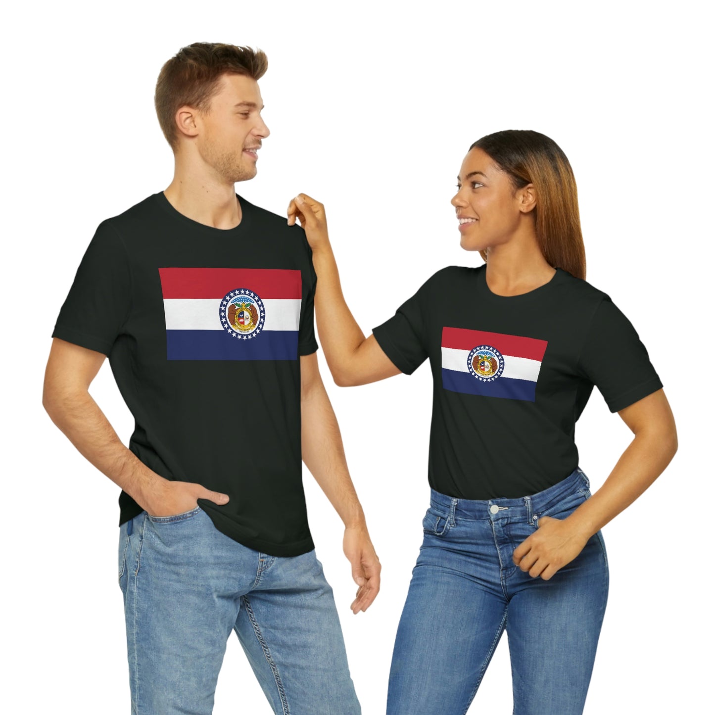 Missouri Flag Unisex Jersey Short Sleeve Tee Tshirt T-shirt