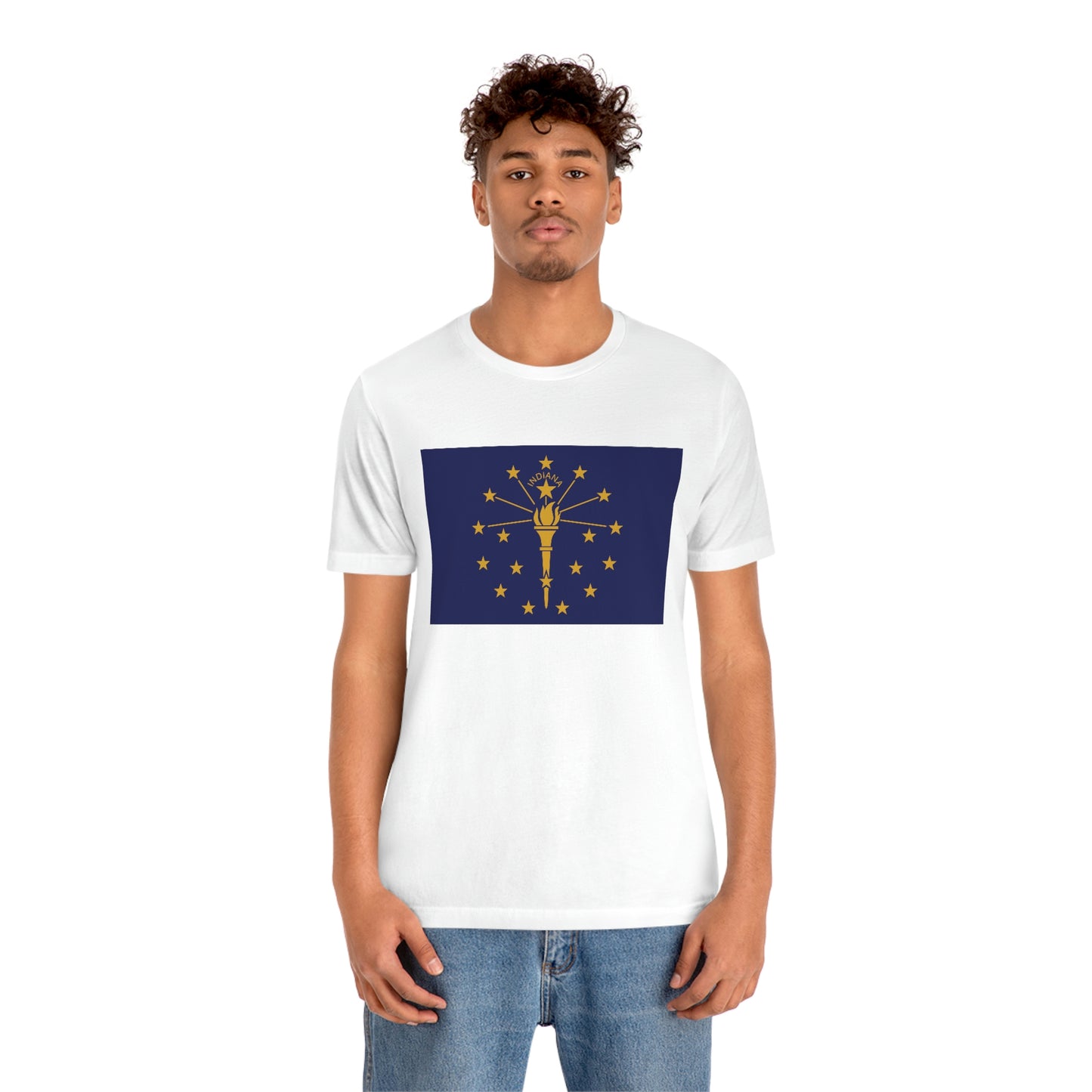 Indiana Flag Unisex Jersey Short Sleeve Tee Tshirt T-shirt