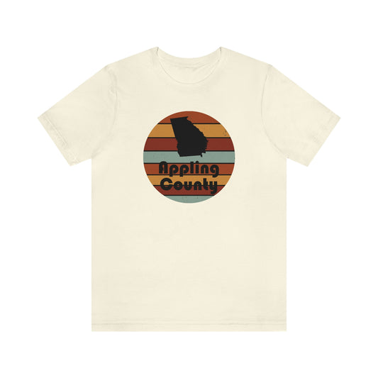 Appling County Georgia Retro Sunset Unisex Jersey Short Sleeve Tee Tshirt T-shirt