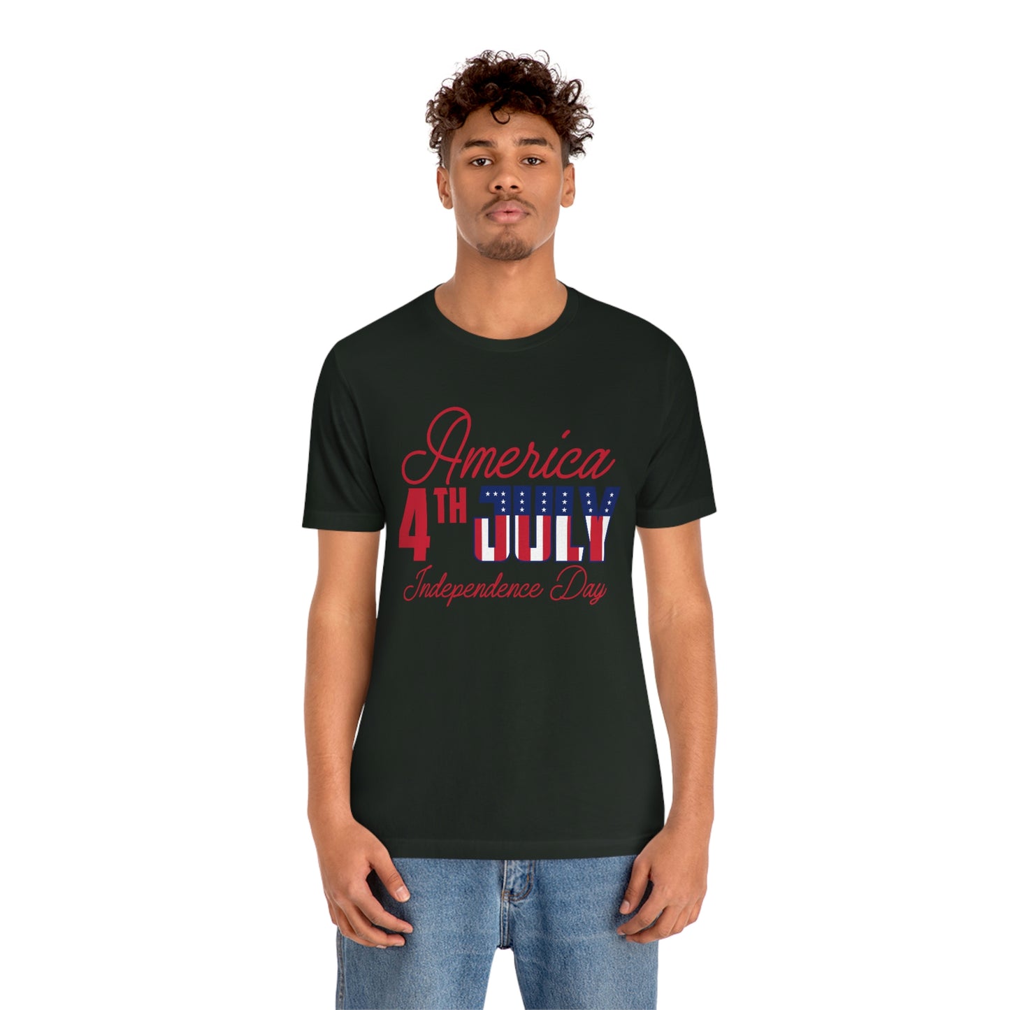 America 4th of July Independence Day Unisex Jersey Short Sleeve Tee