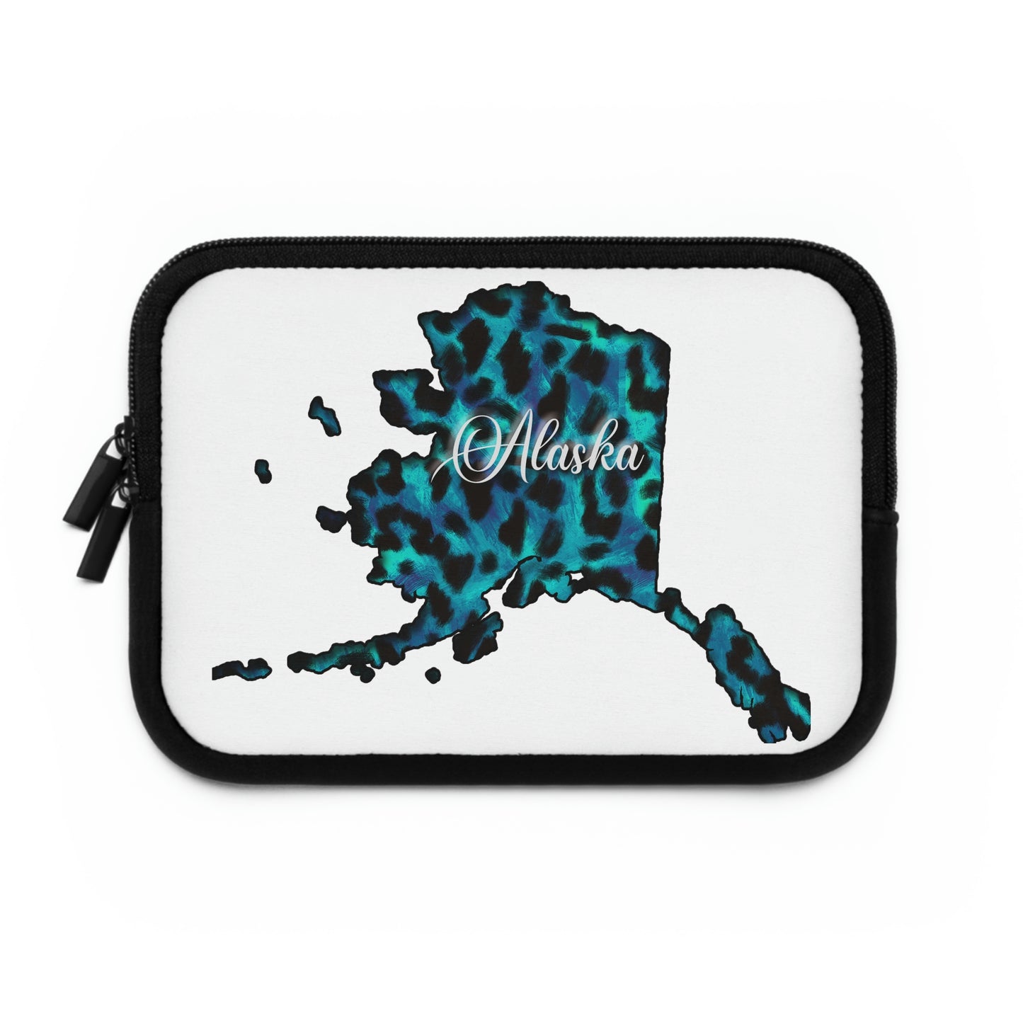 Alaska Blue Leopard Print Laptop Sleeve