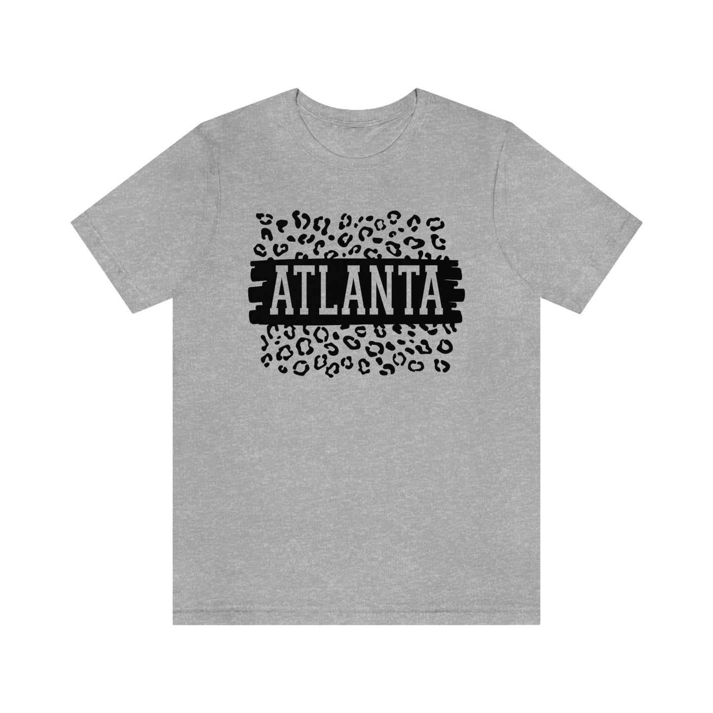 Atlanta Georgia Leopard Print Short Sleeve T-shirt
