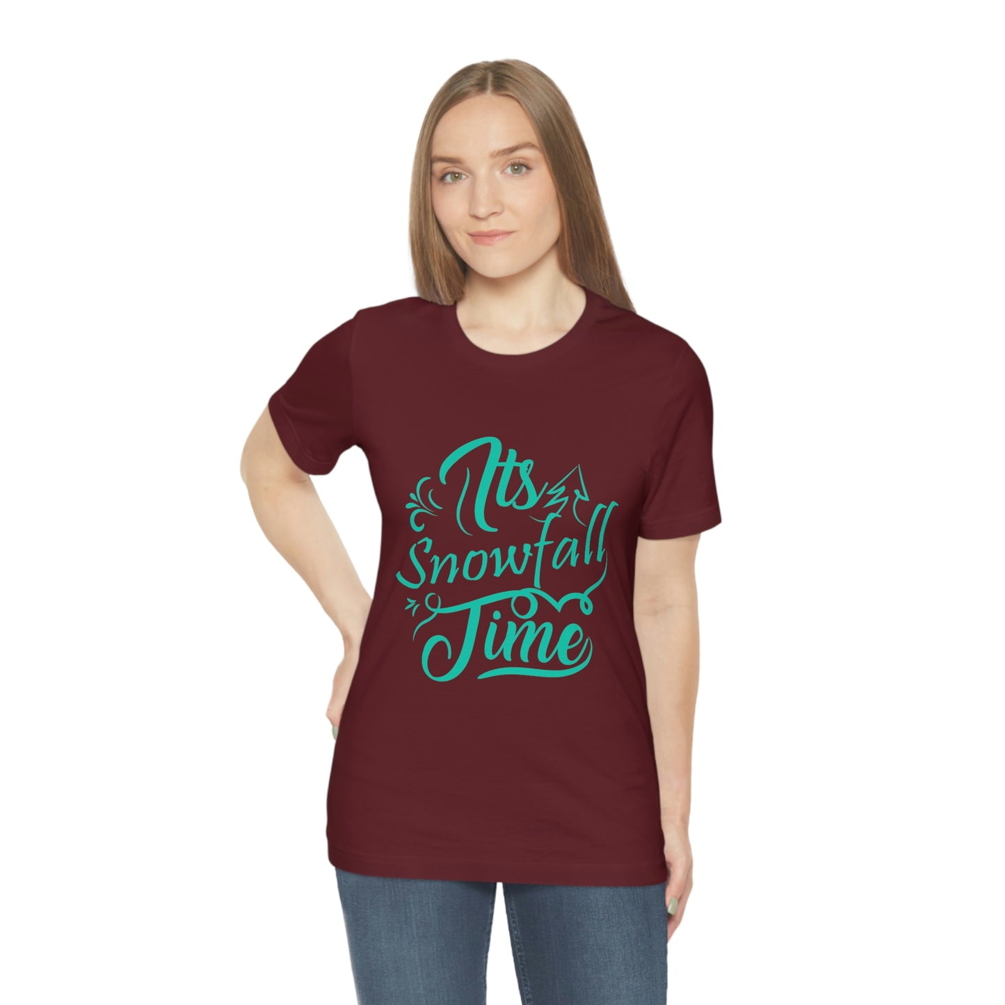 It's Snowfall Time Print Unisex Jersey Short Sleeve Tee