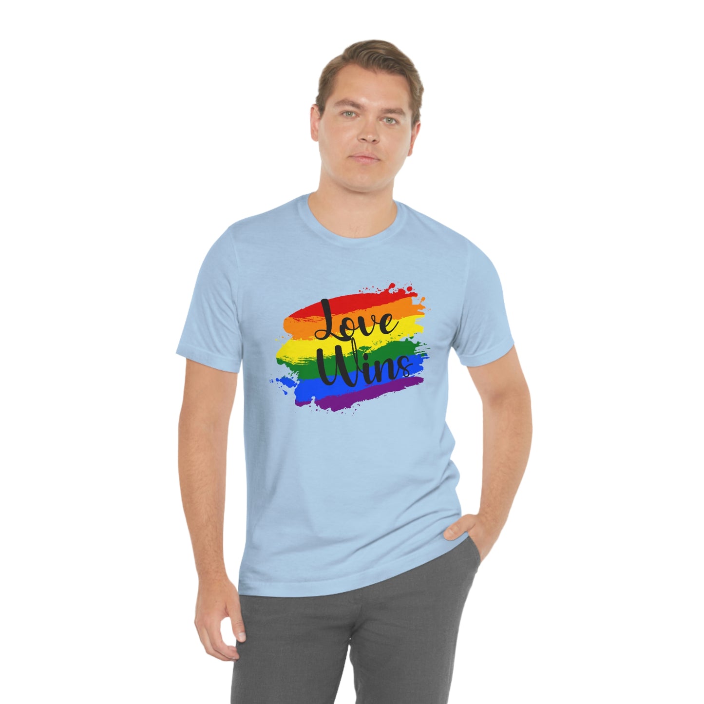 Love Wins LGBTQIA Print Unisex Jersey Short Sleeve Tee