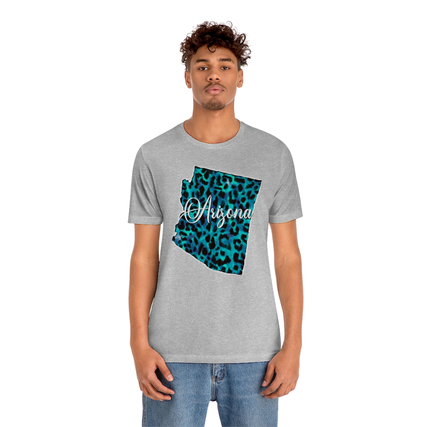 Arizona Blue Leopard Unisex Jersey Short Sleeve Tee Tshirt T-shirt