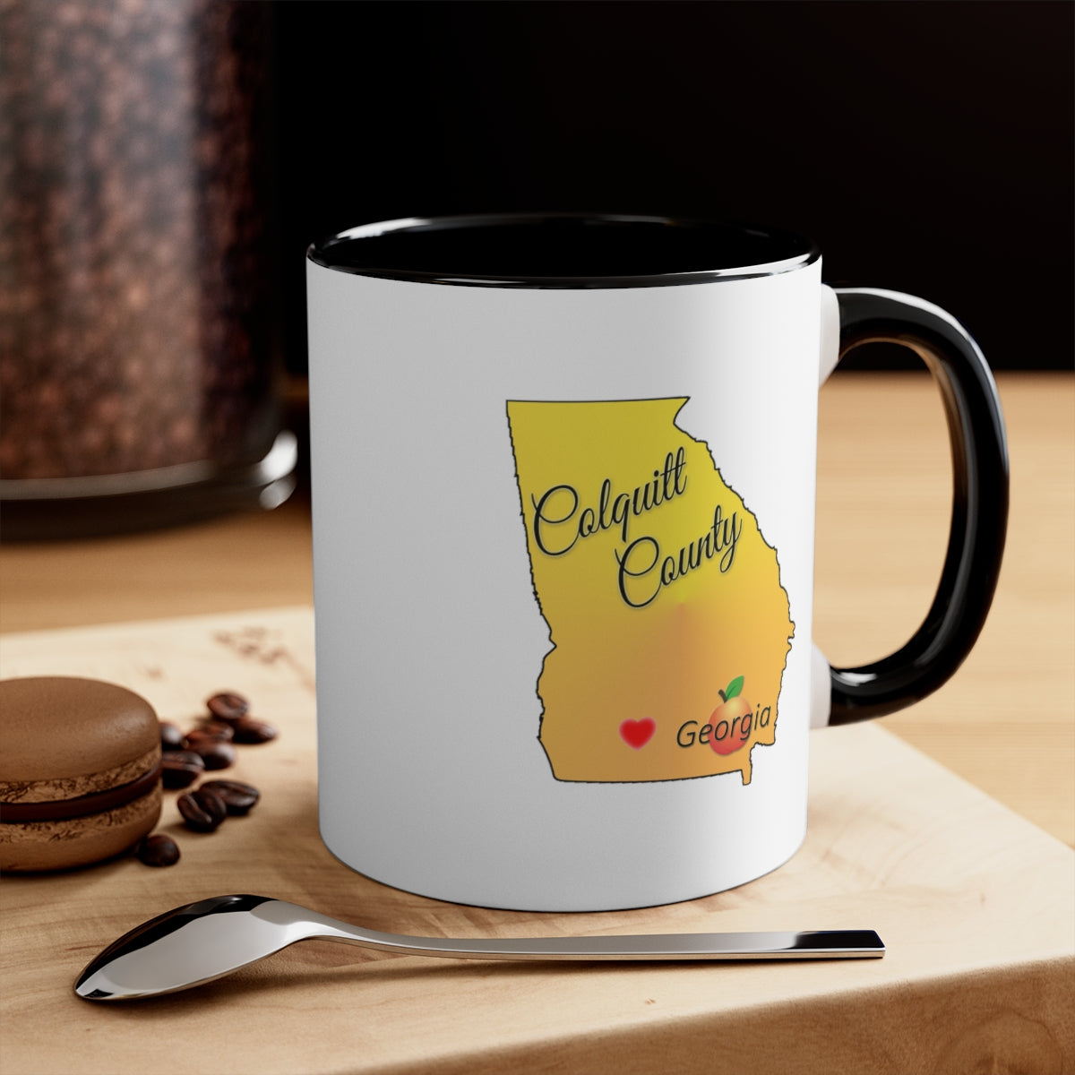 Colquitt County Georgia Accent Coffee Mug, 11oz
