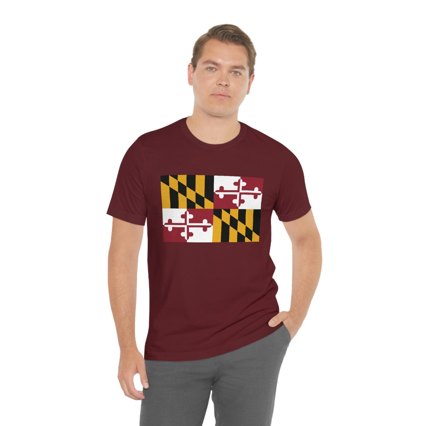Maryland Flag Unisex Jersey Short Sleeve Tee Tshirt T-shirt