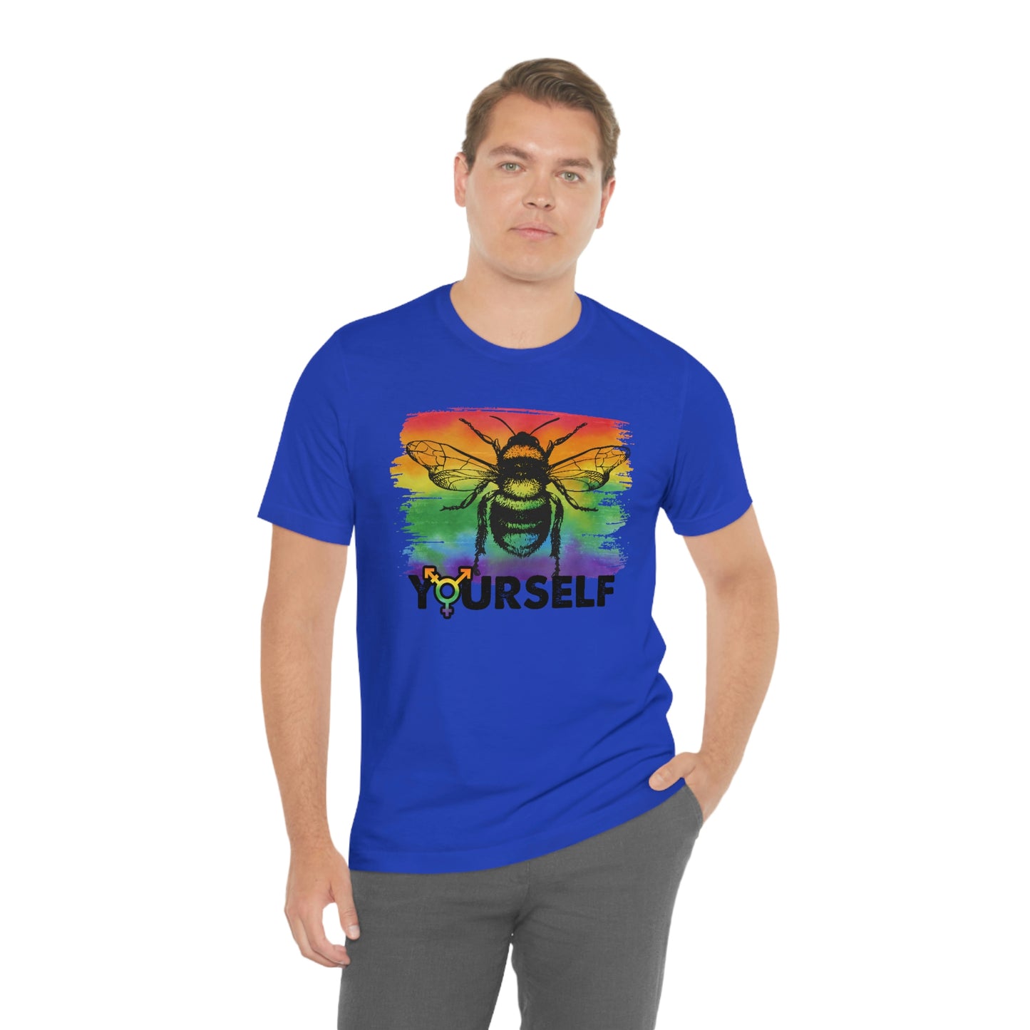 Bee Yourself LGBTQIA Print Unisex Jersey Short Sleeve Tee