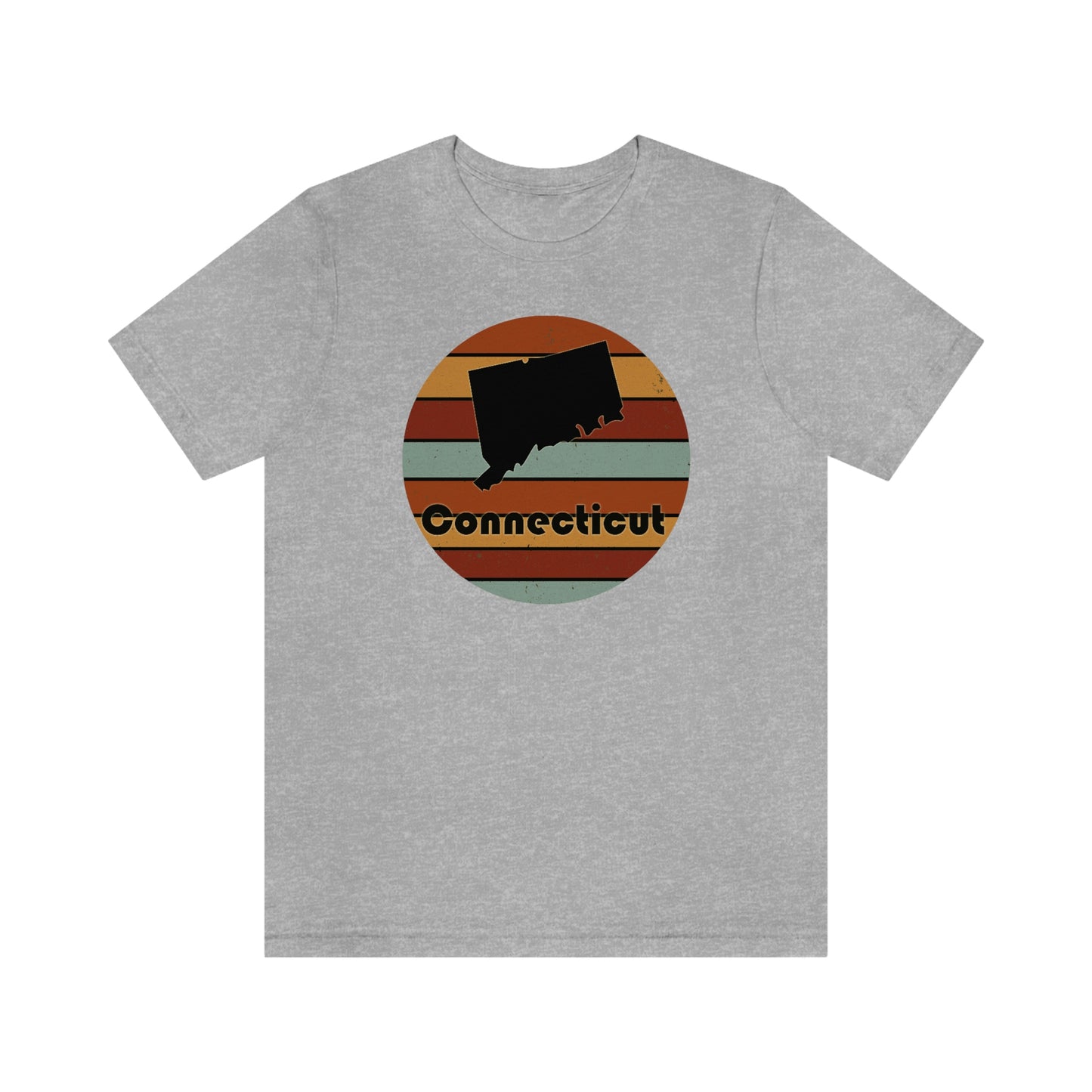 Connecticut Retro Sunset Short Sleeve T-shirt
