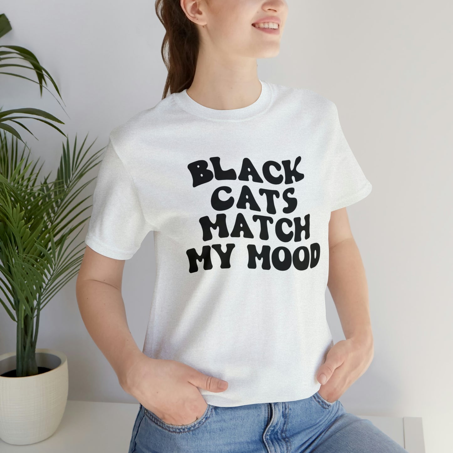 Black Cats Match My Mood Short Sleeve T-shirt
