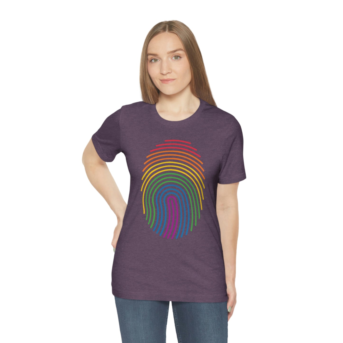 Fingerprint LGBTQIA Print Unisex Jersey Short Sleeve Tee