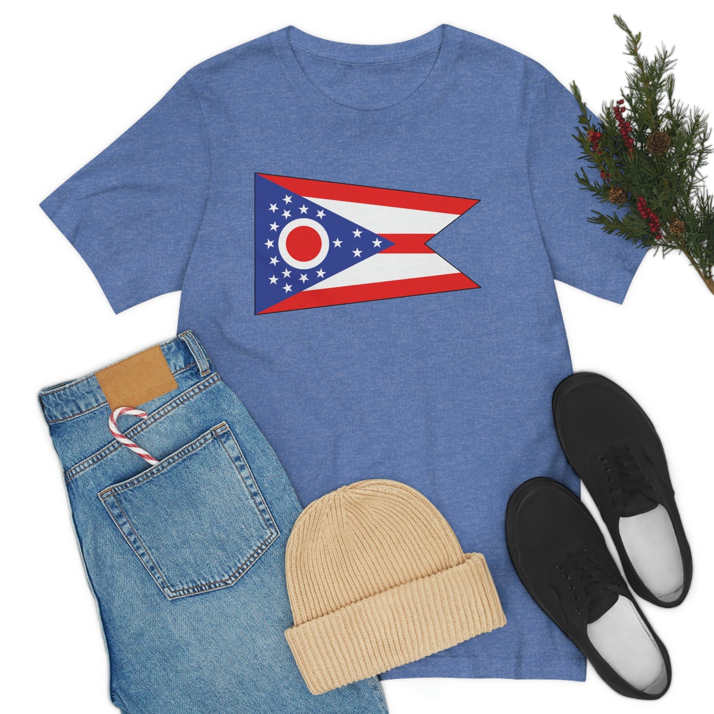 Ohio Flag Unisex Jersey Short Sleeve Tee Tshirt T-shirt