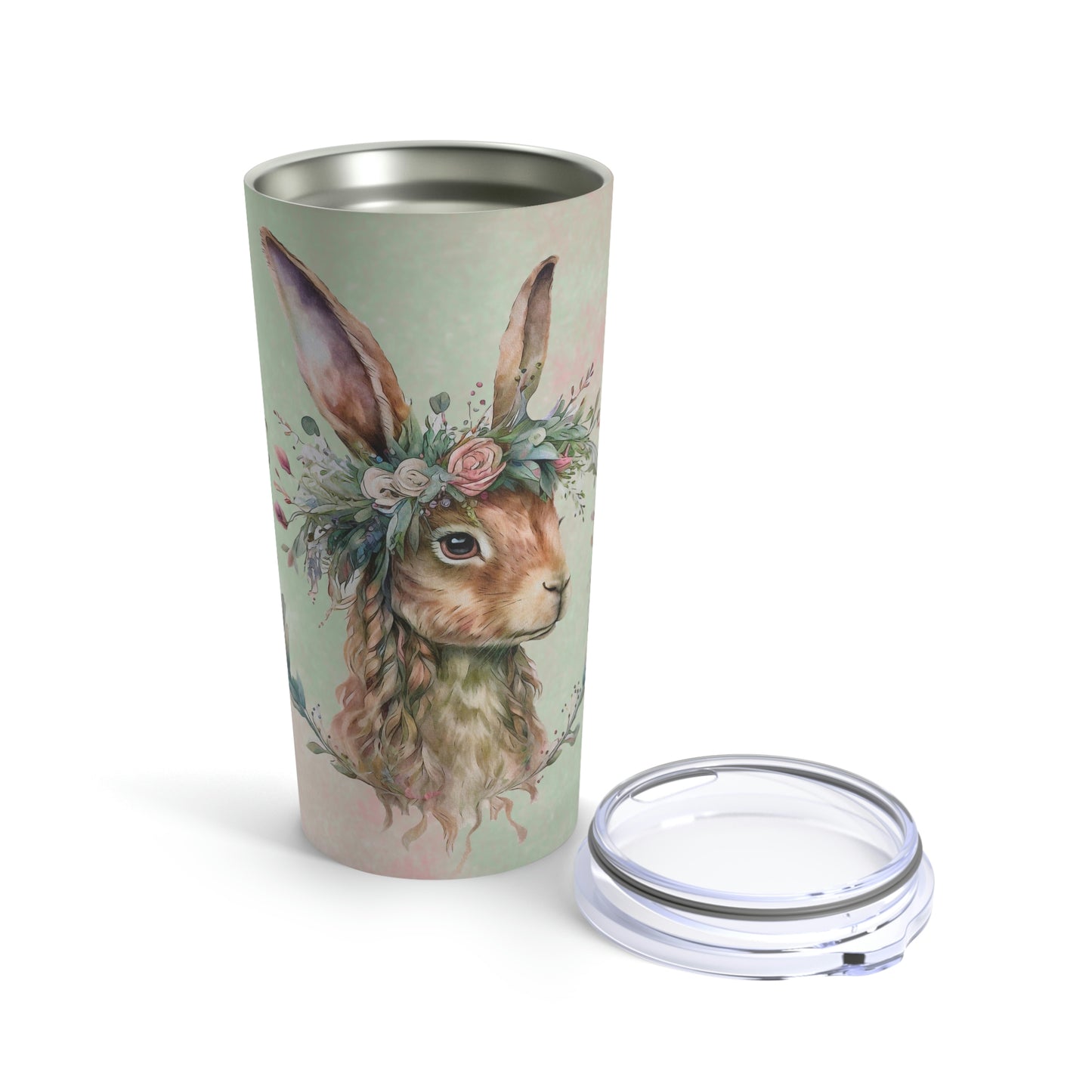 Spring Bunny Watercolor Tumbler 20oz