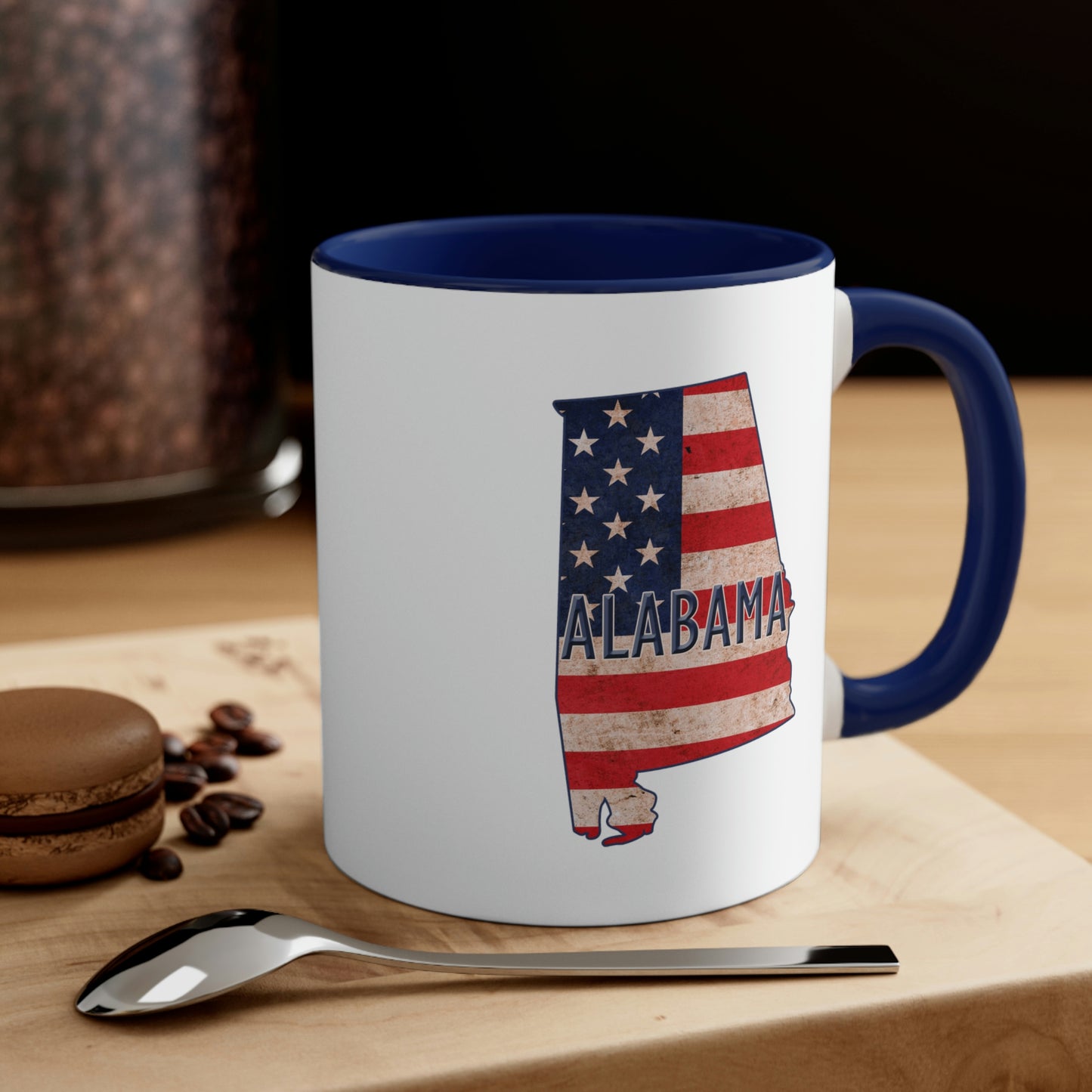 Alabama US Flag Accent Coffee Mug 11oz