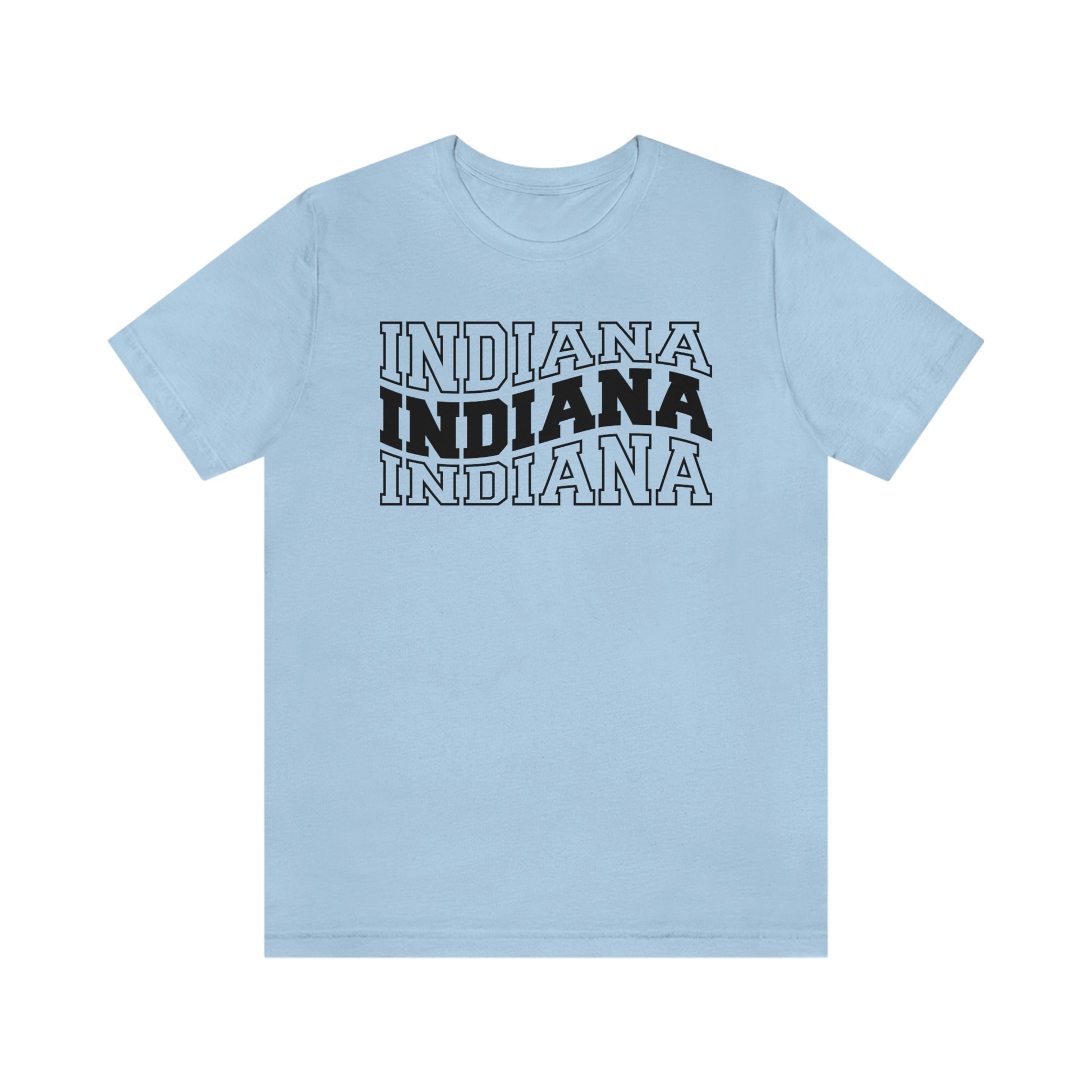 Indiana Varsity Letters Wavy Short Sleeve T-shirt