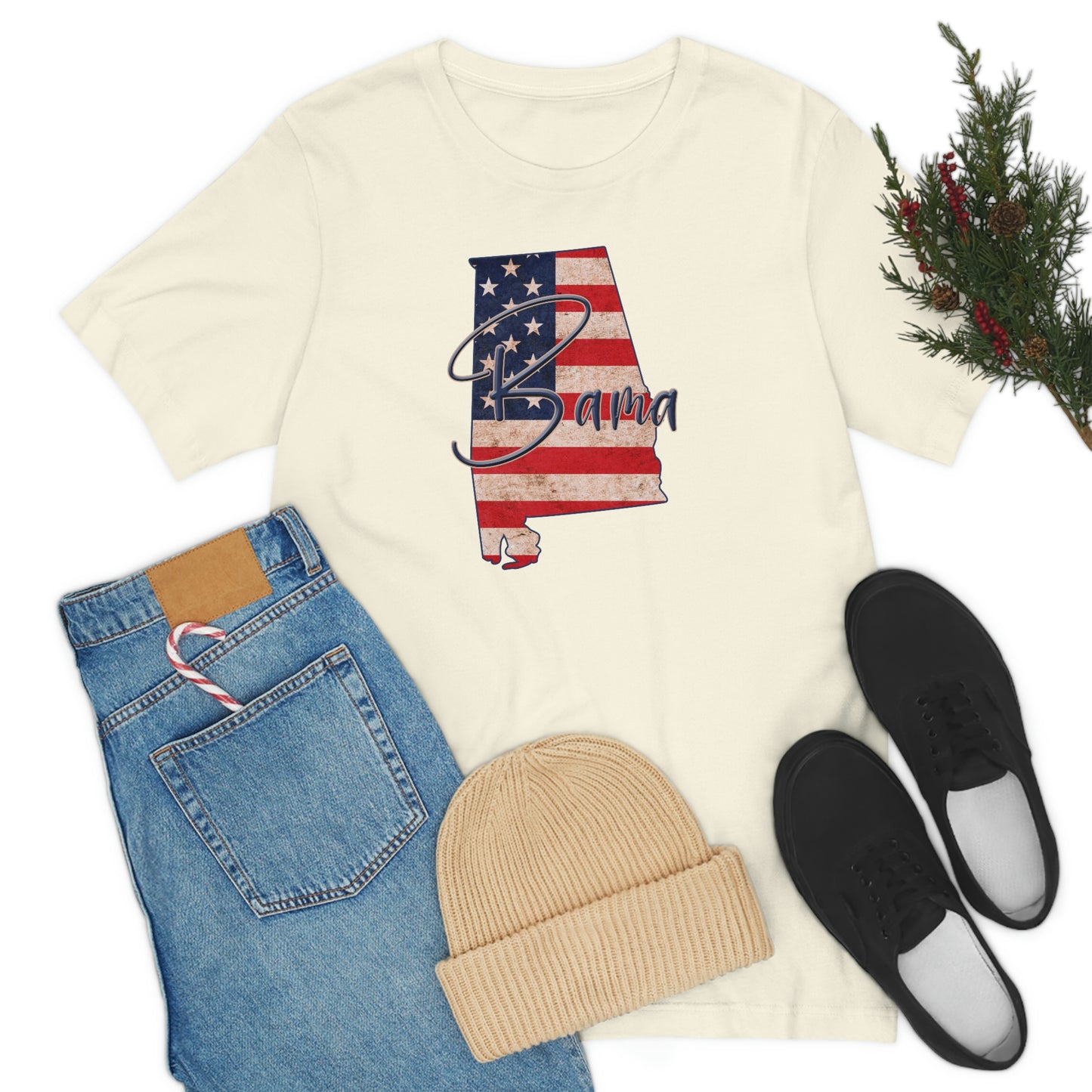 Alabama Bama Flag Unisex Jersey Short Sleeve T-shirt