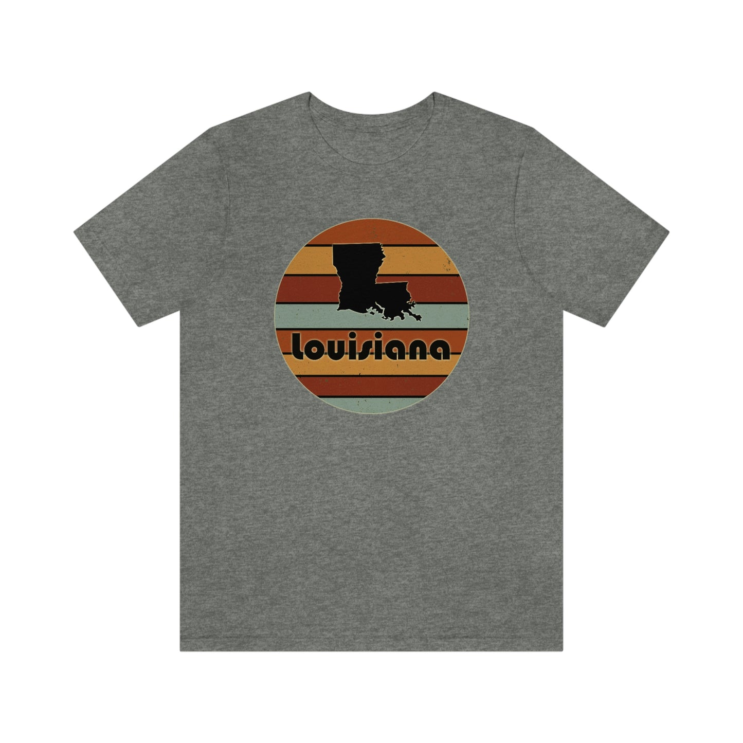 Louisiana Retro Sunset Short Sleeve T-shirt