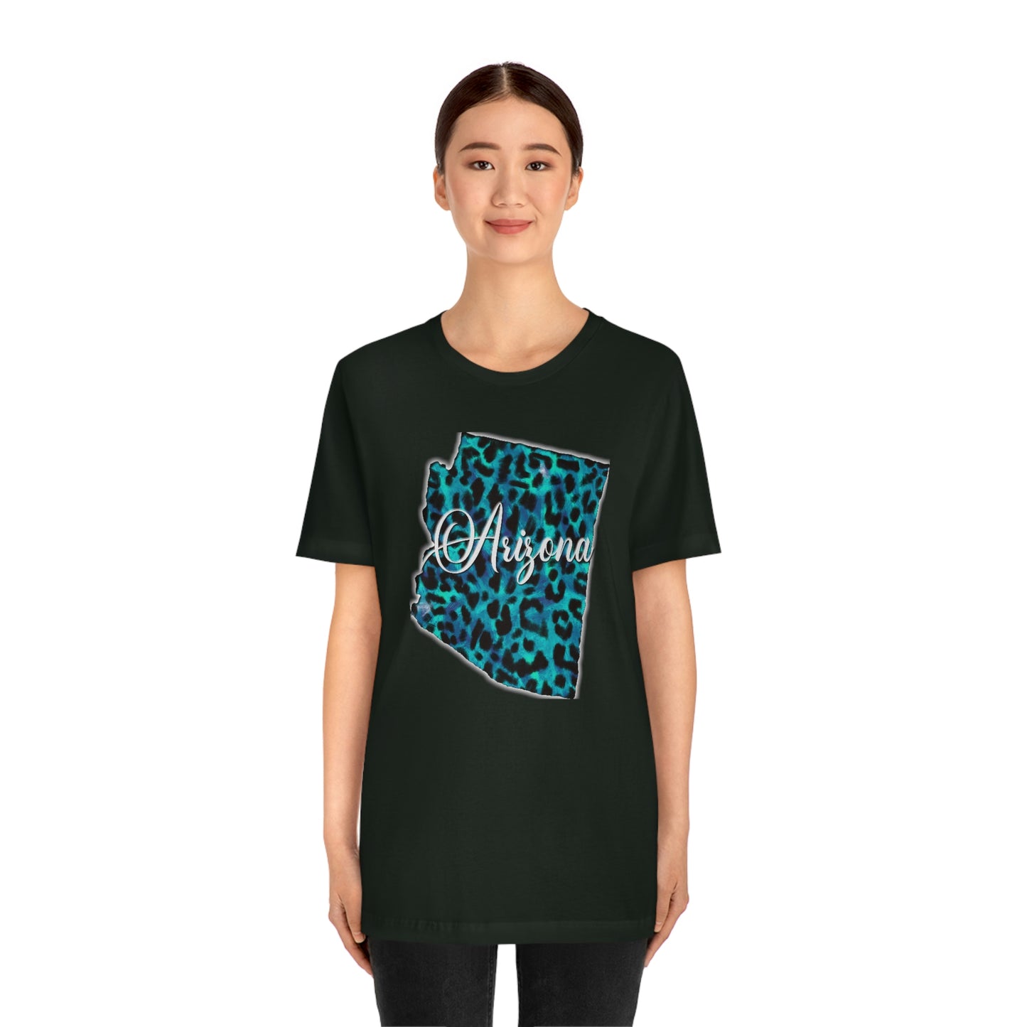 Arizona Blue Leopard Unisex Jersey Short Sleeve Tee Tshirt T-shirt
