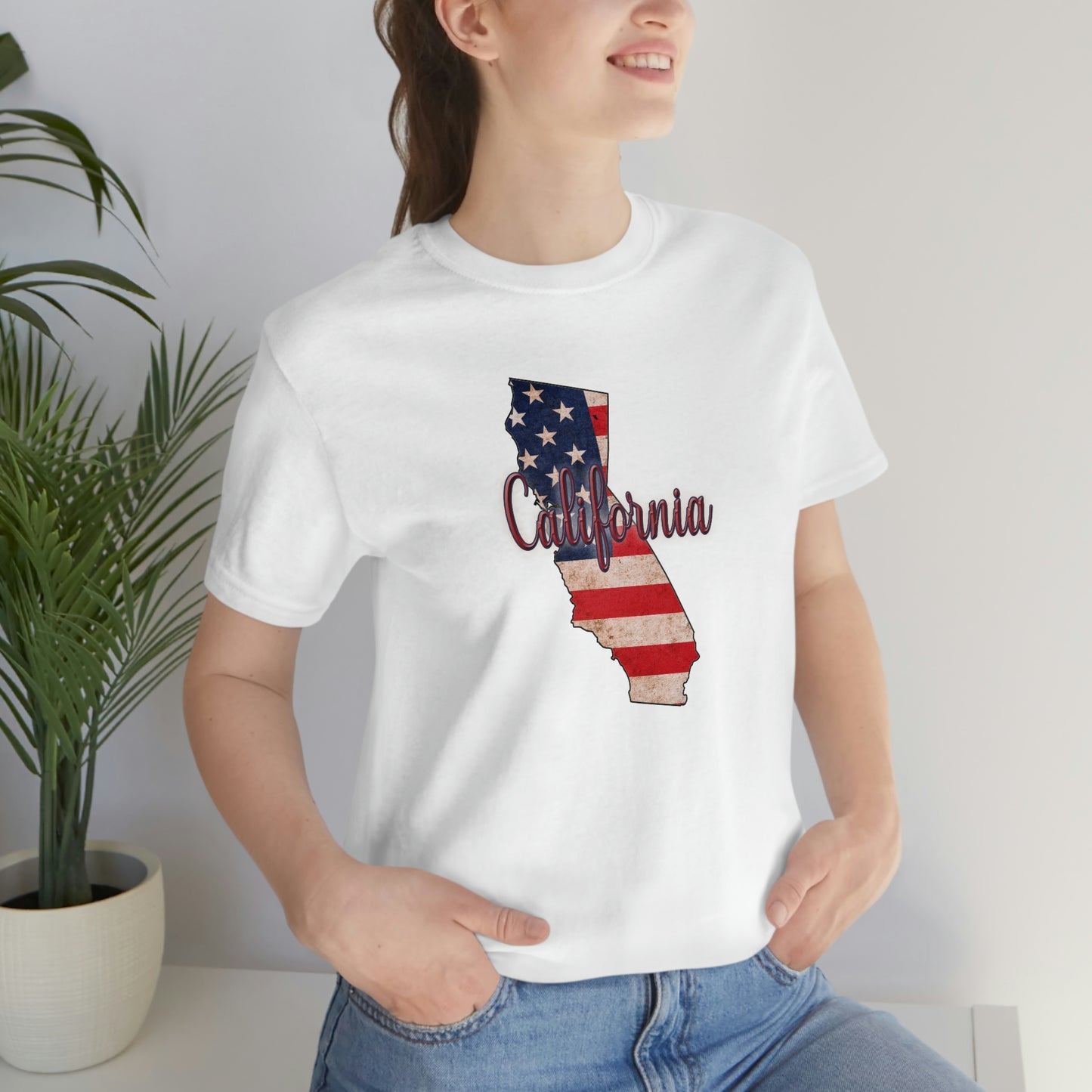 California US Flag Unisex Jersey Short Sleeve Tee Tshirt T-shirt