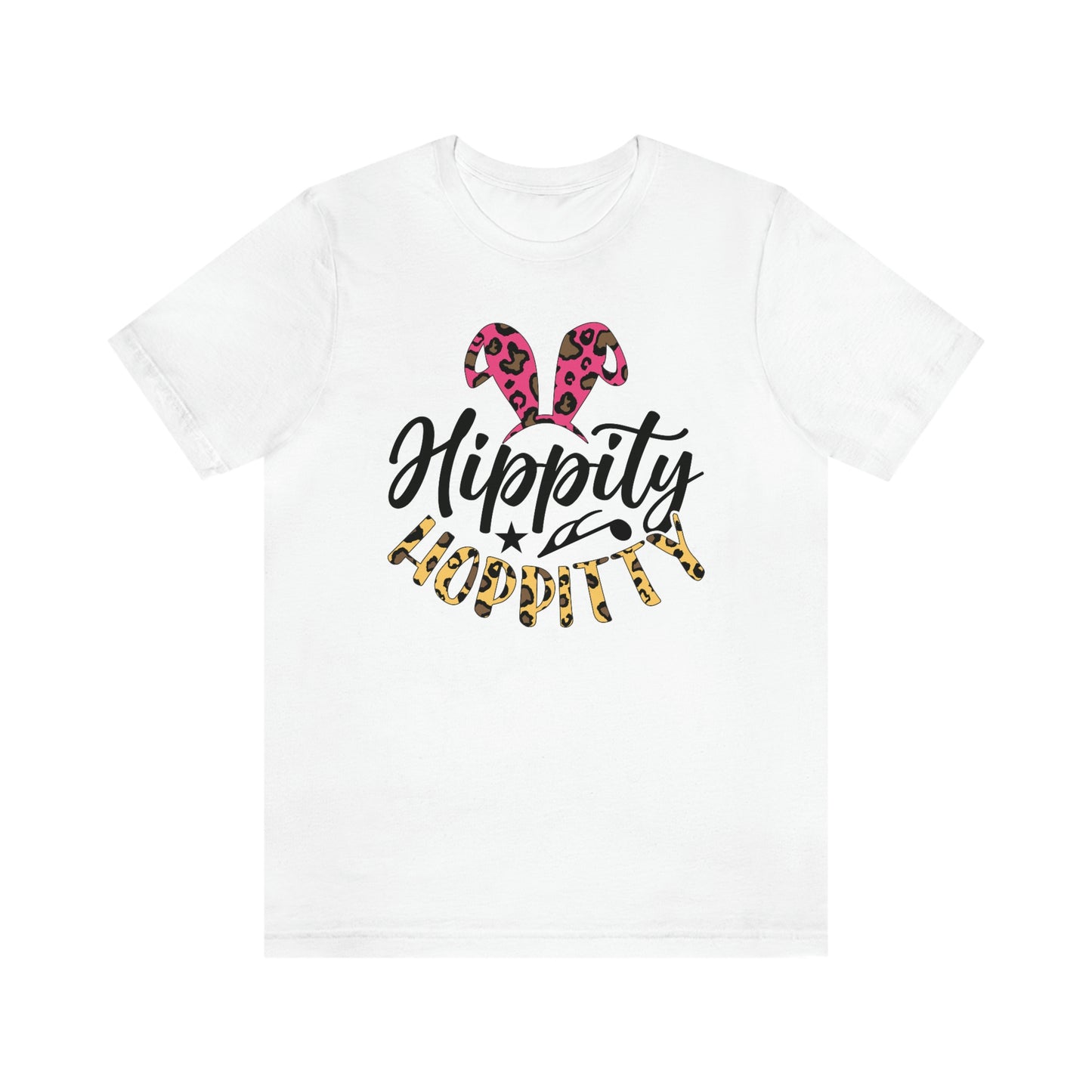 Hippity Hoppitty Leopard Print Unisex Jersey Short Sleeve Tee
