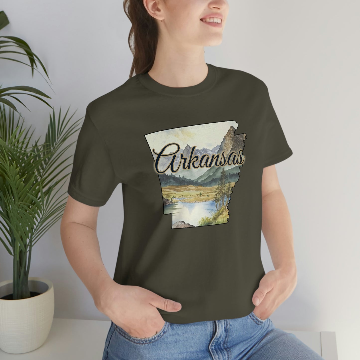 Arkansas Landscape Unisex Jersey Short Sleeve Tee Tshirt T-shirt