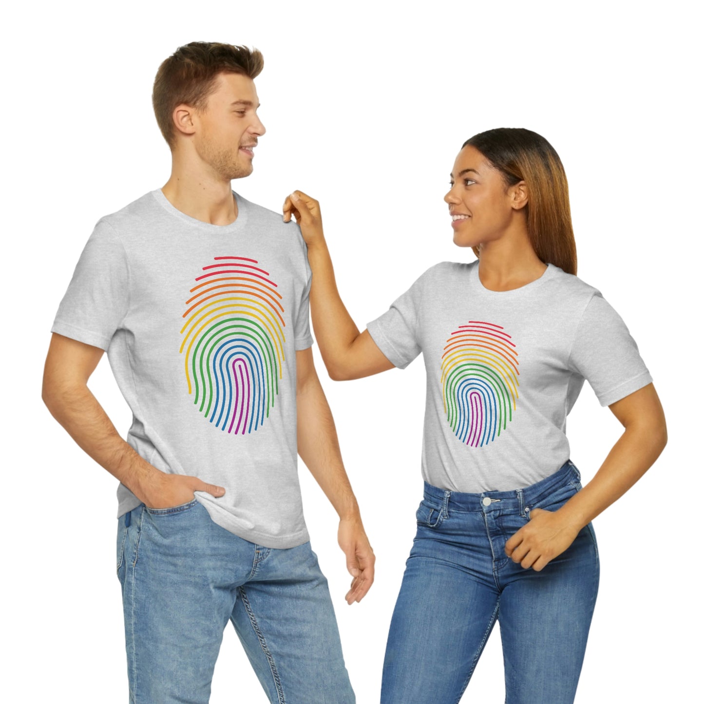 Fingerprint LGBTQIA Print Unisex Jersey Short Sleeve Tee