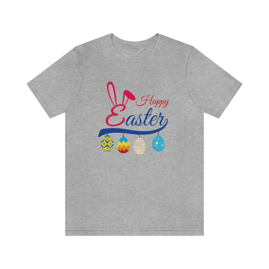 Egg Ornaments Happy Easter Unisex Jersey Short Sleeve Tee