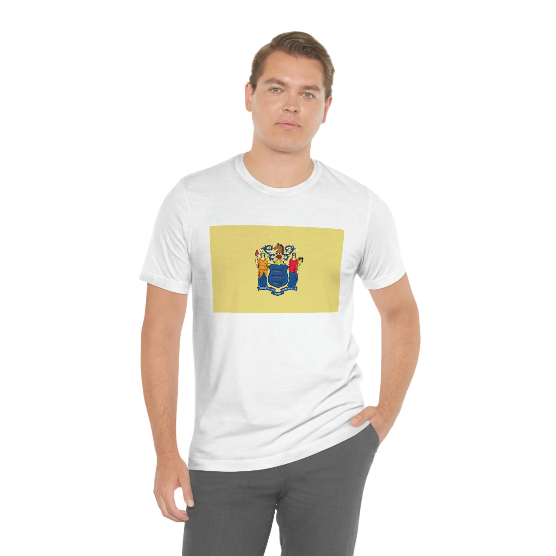 New Jersey Flag Unisex Jersey Short Sleeve Tee Tshirt T-shirt