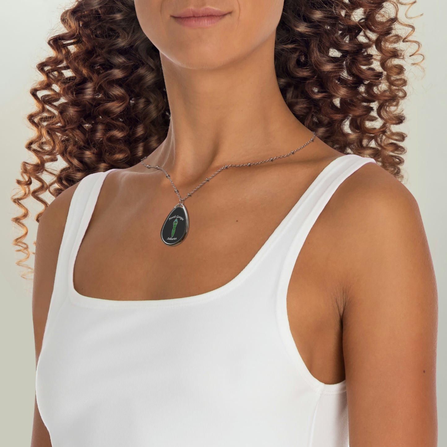 North Georgia Solitaries Oval Necklace