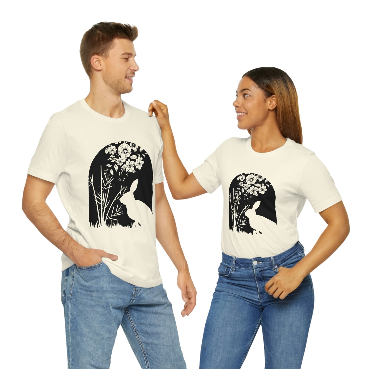 Bunny silhouette scene tshirt tee t-shirt